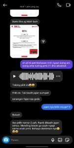 Screenshoot simpatisan PAD yang menjanjikan gratifikasi ke pemilih (istimewa)